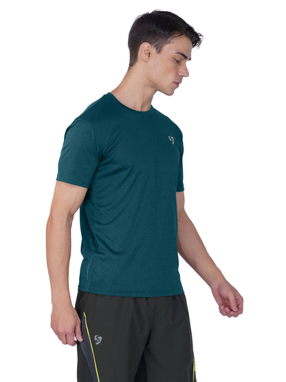 SG Men's Round Neck Blue T-Shirt | Ideal for Trail Running, Fitness & Training, Jogging, Regular & Fashion Wear