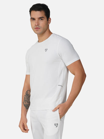 SG Round Neck Regular Comfort Fit T-Shirt For Mens & Boys, Marble White,Mid Grey & Jet Black | Ideal for Trail Running, Fitness & Training, Jogging, Gym Wear & Fashion Wear