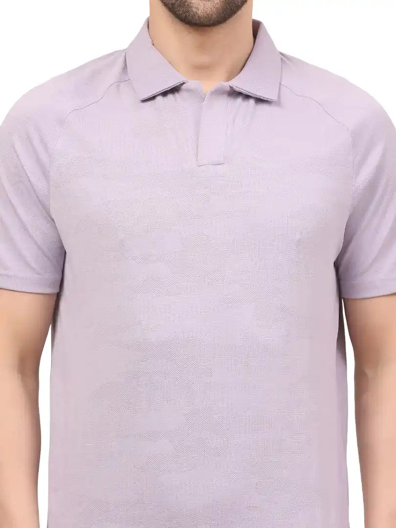 SG H1MP84091 Men Ash Voilet Polo T-Shirt