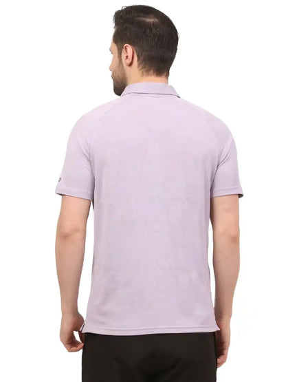 SG H1MP84091 Men Ash Voilet Polo T-Shirt