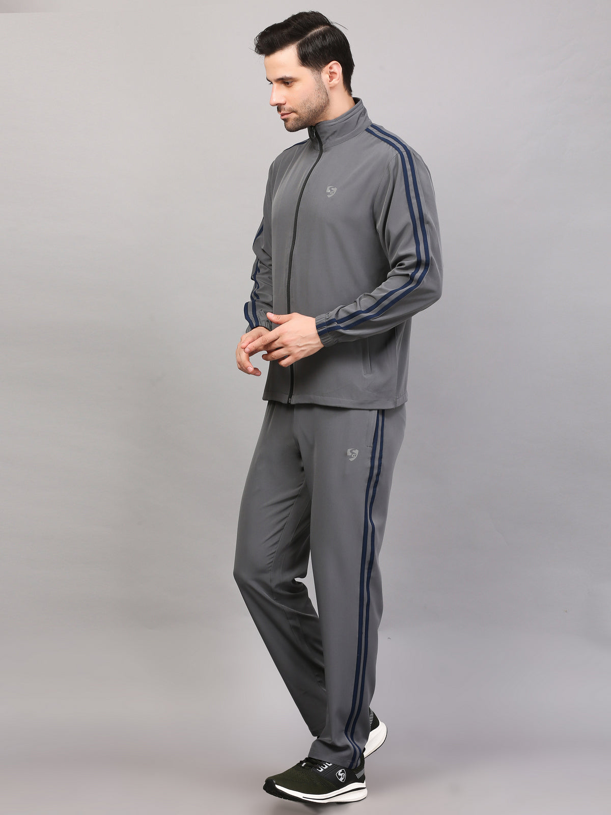 TRACKSUIT MEN SG MPMTS0013 MID GREY/NAVY