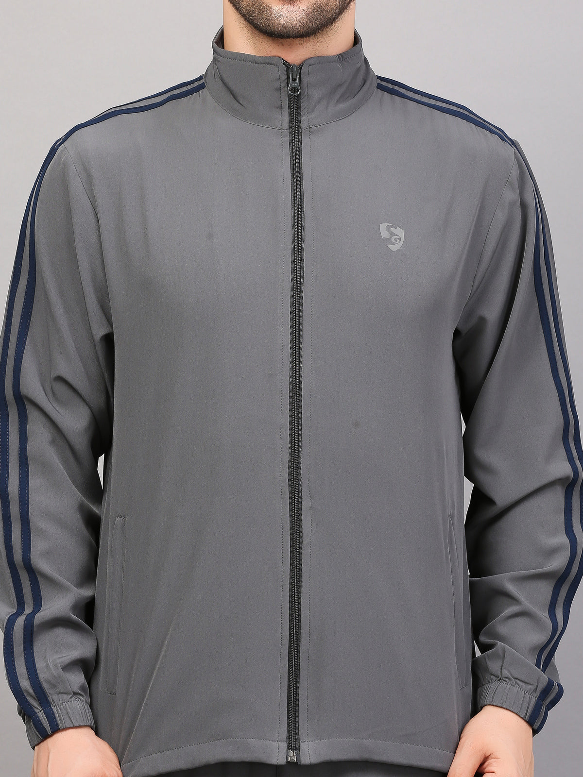 TRACKSUIT MEN SG MPMTS0013 MID GREY/NAVY