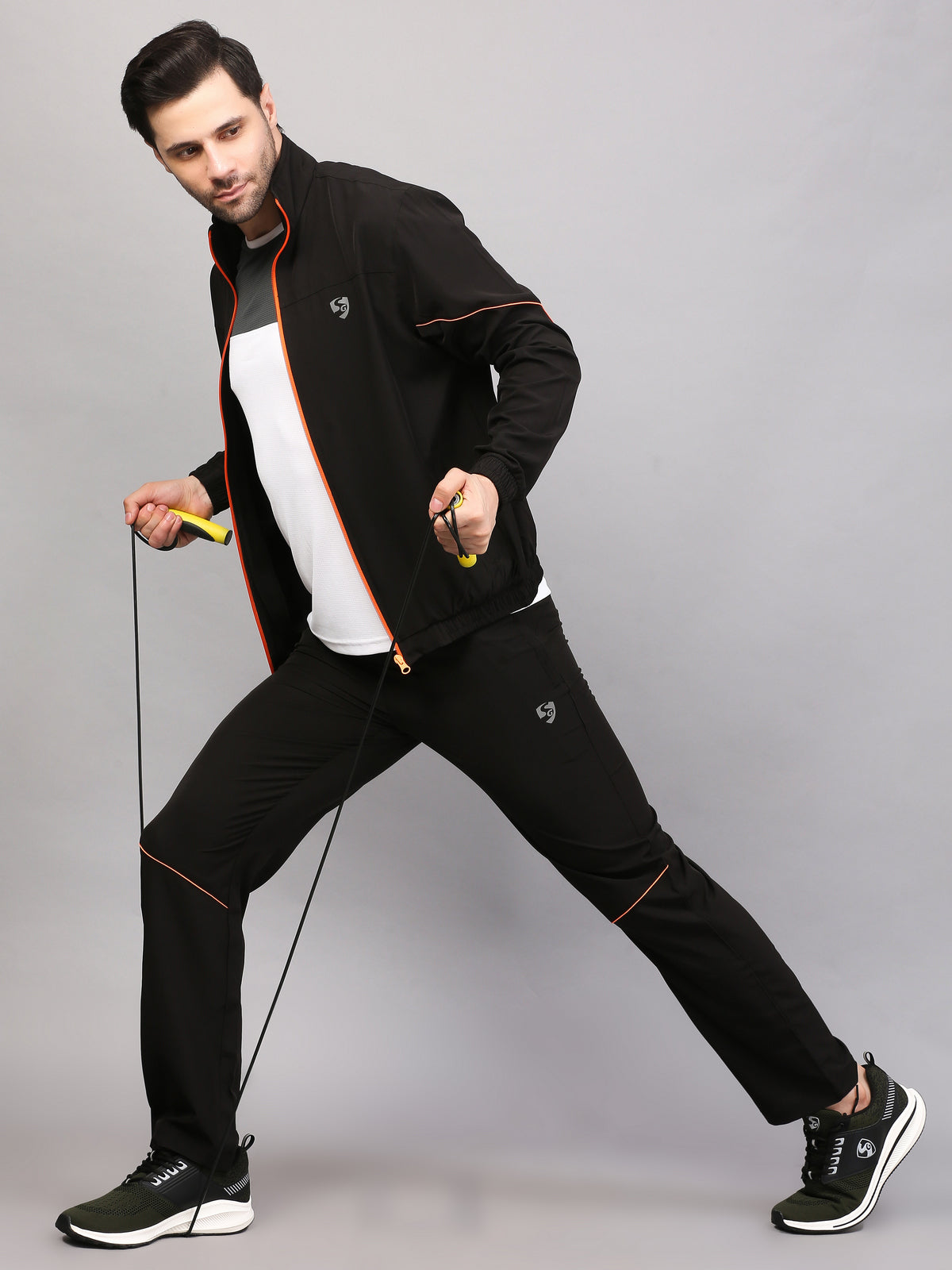 TRACKSUIT MEN SG MPMTS0014 BLACK/ORANGE