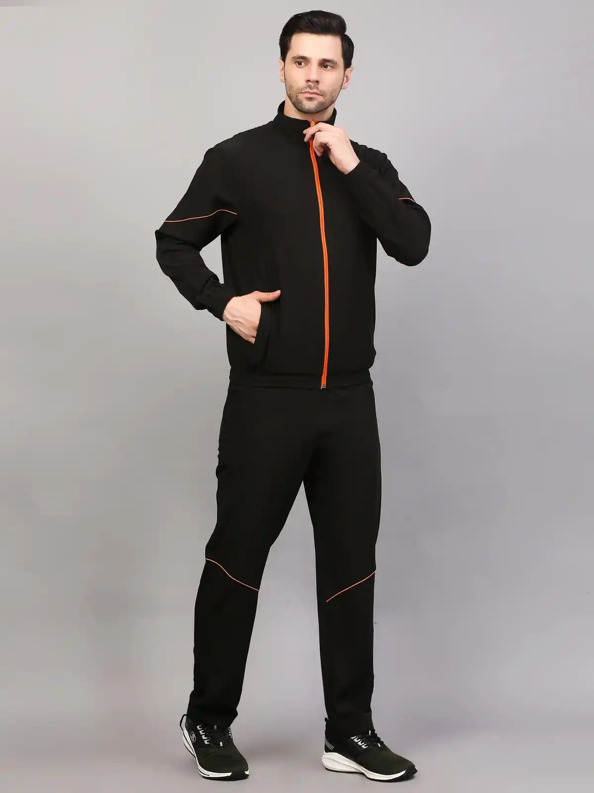 TRACKSUIT MEN SG MPMTS0014 BLACK/ORANGE