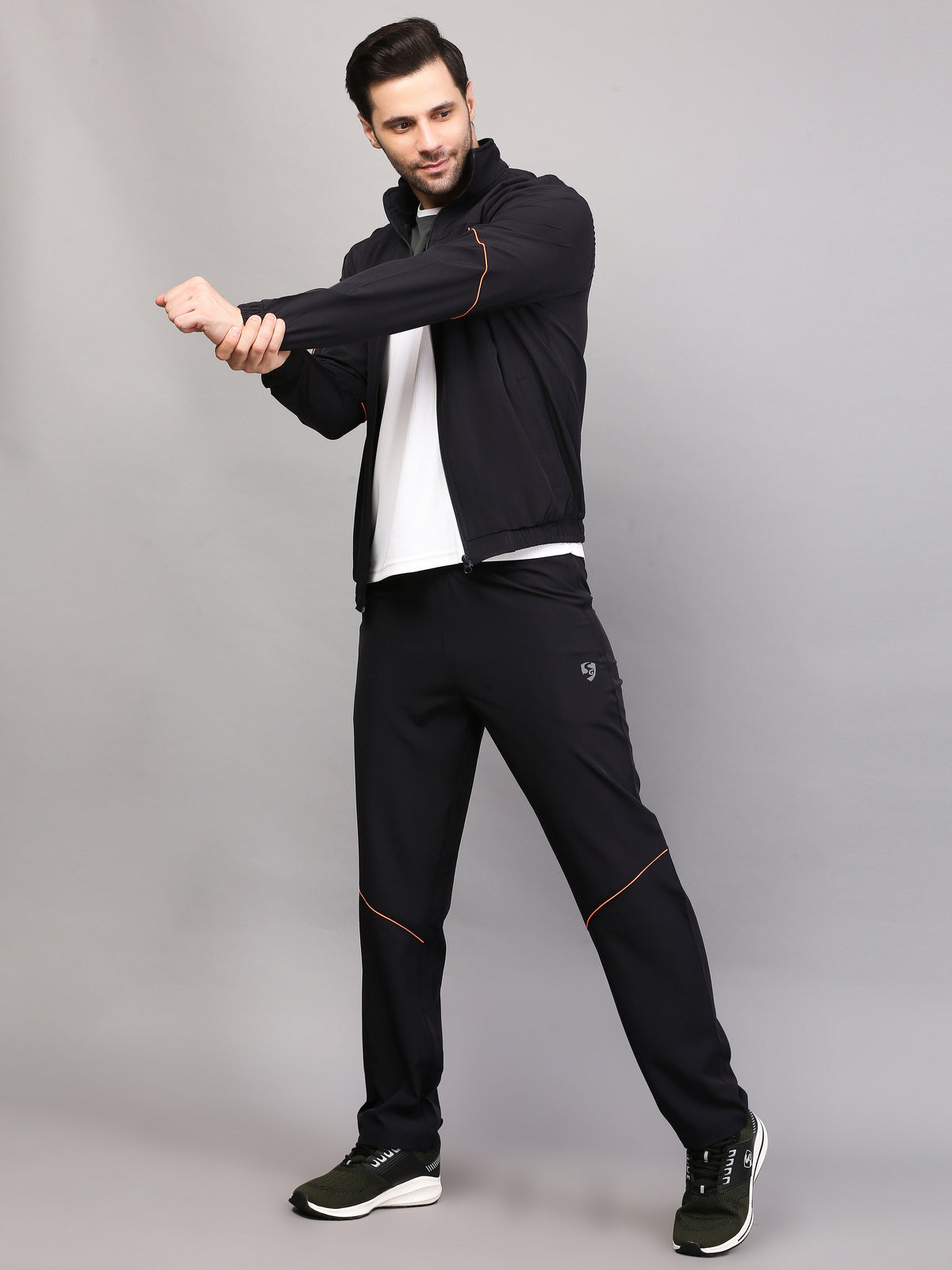 TRACKSUIT MEN SG MPMTS0014 NAVY/ORANGE