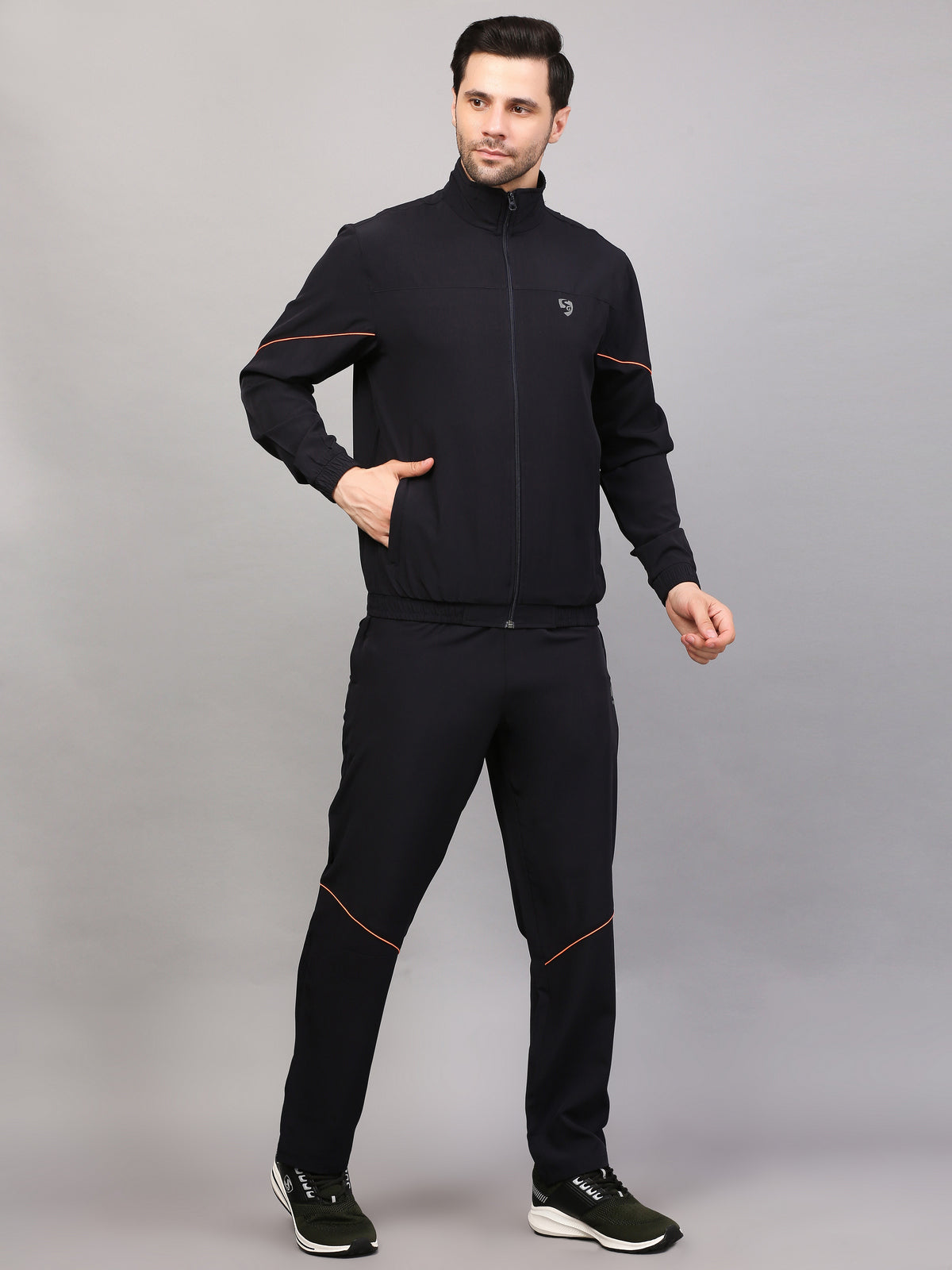 TRACKSUIT MEN SG MPMTS0014 NAVY/ORANGE