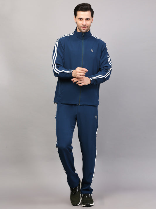 TRACKSUIT MEN SG MPMTS0013 TEAL/WHITE