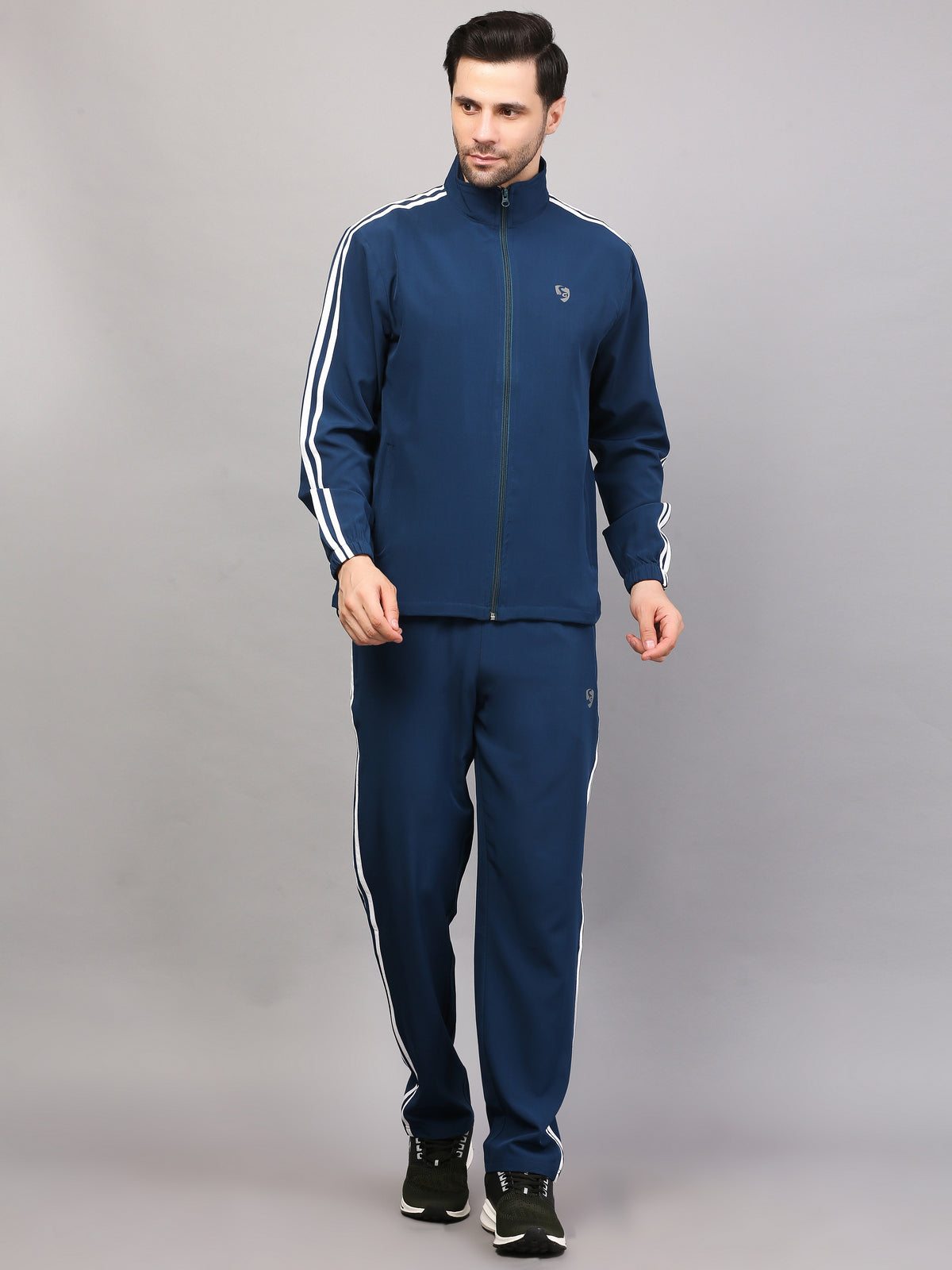 TRACKSUIT MEN SG MPMTS0013 TEAL/WHITE