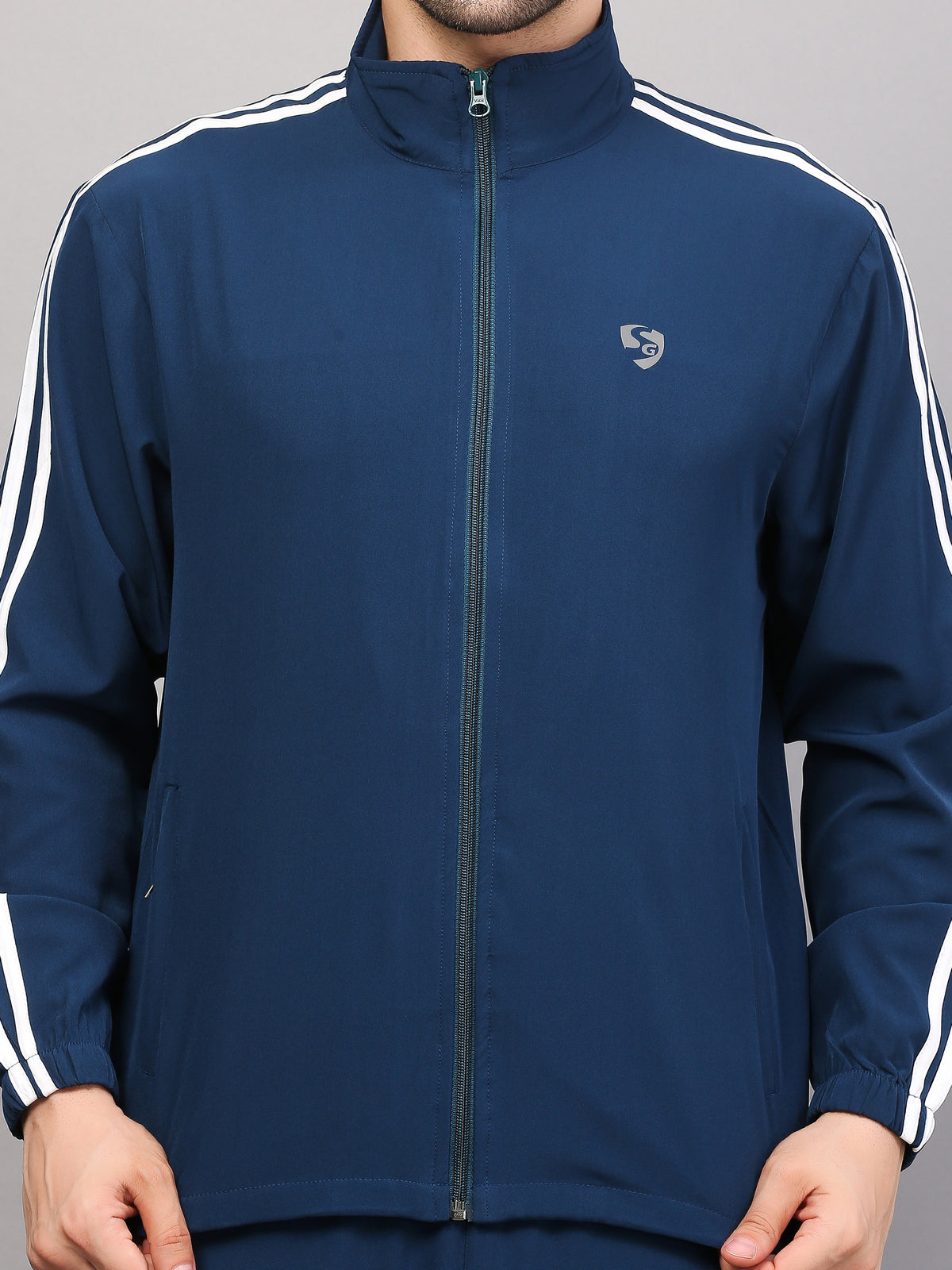 TRACKSUIT MEN SG MPMTS0013 TEAL/WHITE