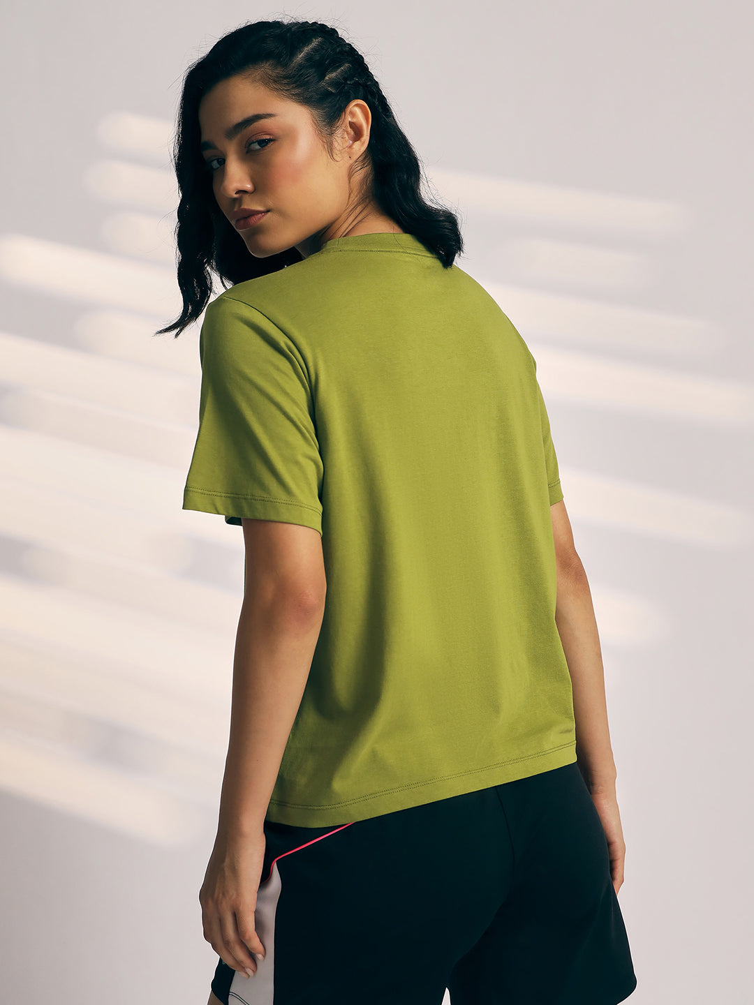 T-SHIRT WOMEN SG H3WT8299 OLIVE GREEN