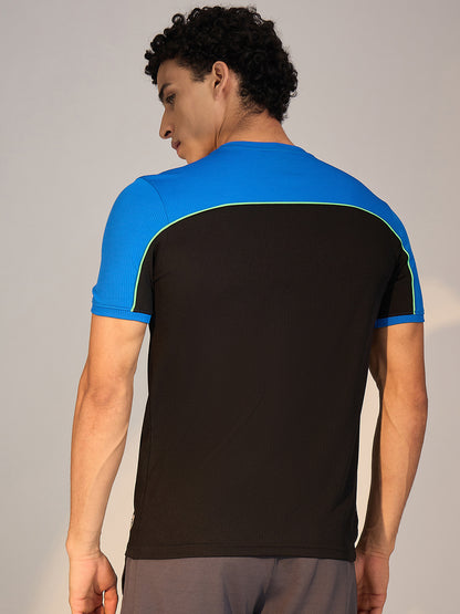 T-SHIRT MEN SG H3MT8206 BLACK/ROYAL BLUE