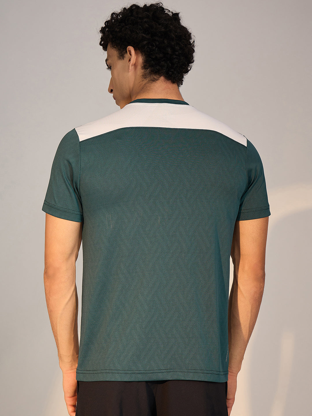 T-SHIRT MEN SG H3MT8209 TEAL GREEN/WHITE