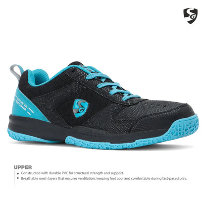 SG COURT PRO Shoes Black/Cyan
