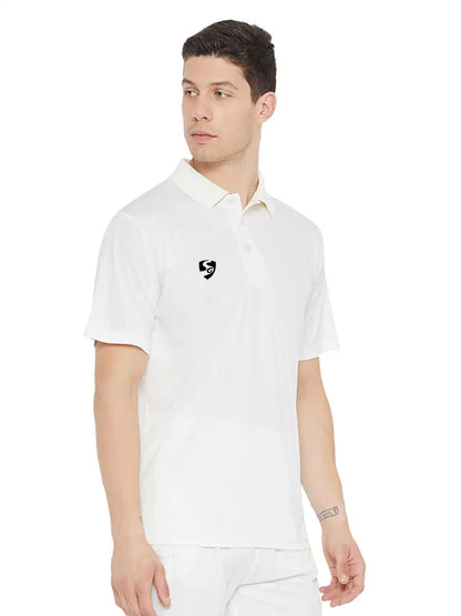 SG Junior Club Half Sleeve Cricket Shirt Whites