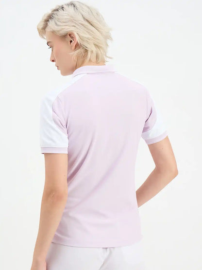 SG H2WP83241 Women Lilac/White Polo T-Shirt
