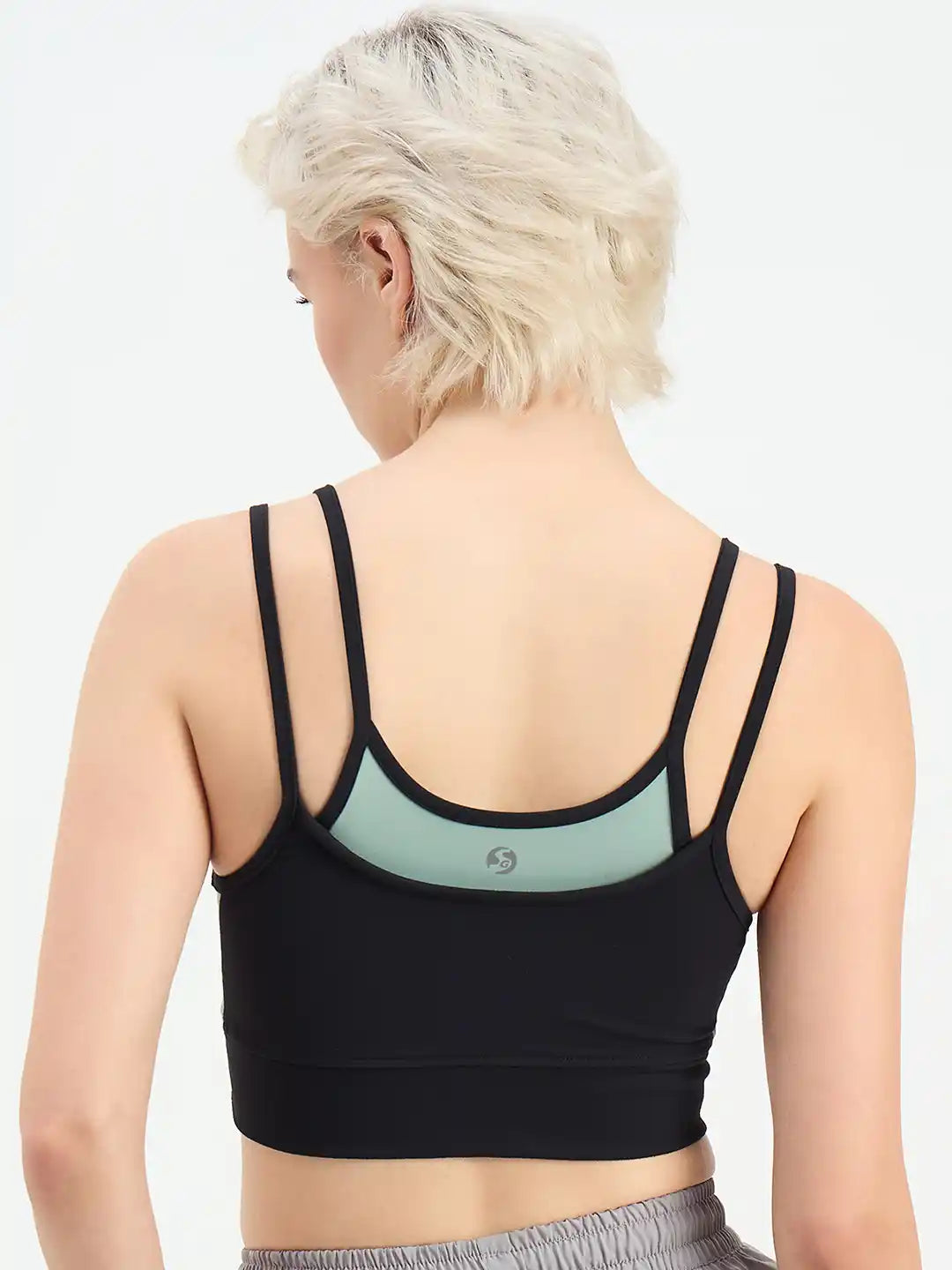 SG H1WSB83322 Women Black Sports Bra