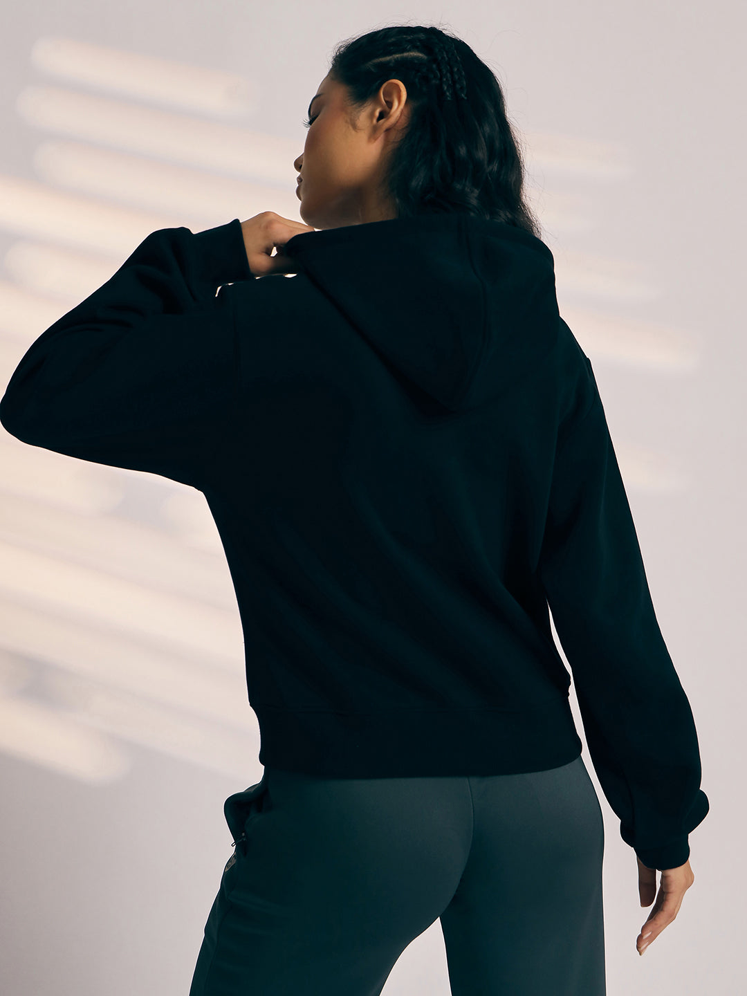 HOODIE WOMEN SG H4WH8293 BLACK