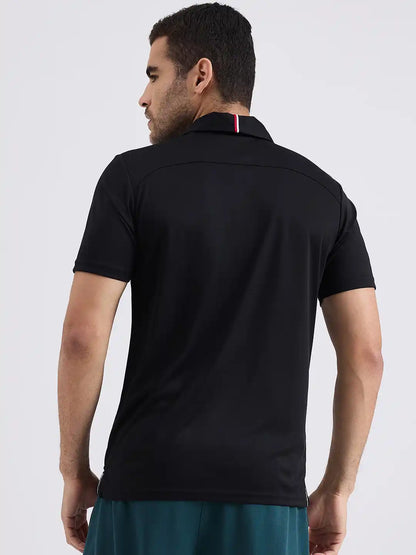 SG H1MP83811 Men Black Polo T-Shirt