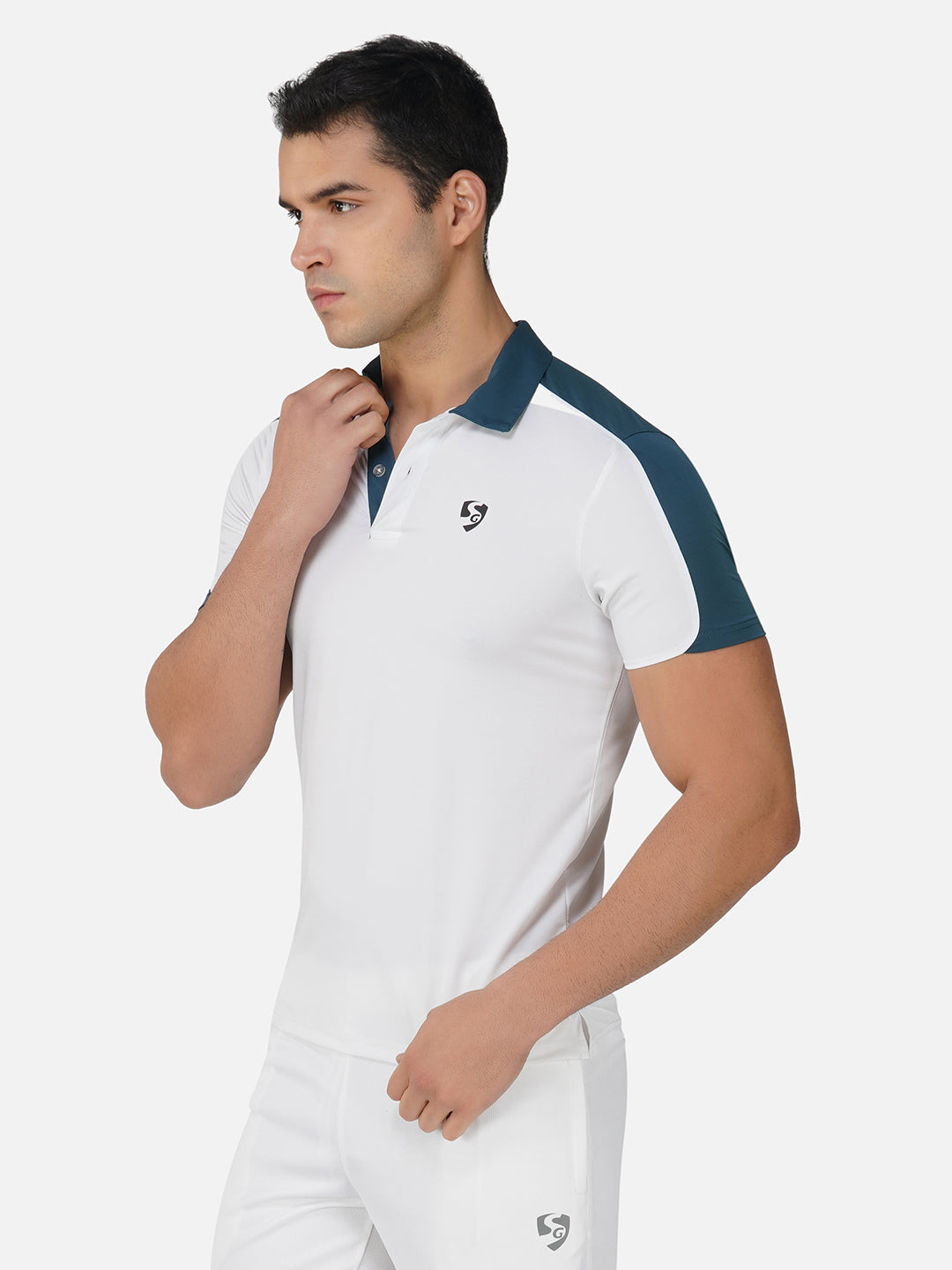 SG Regular Comfort Fit Polo T-Shirt For Mens & Boys, Light Grey/Skyblue & Marble White/Petrol | Ideal for Trail Running, Fitness & Training, Jogging, Gym Wear & Fashion Wear