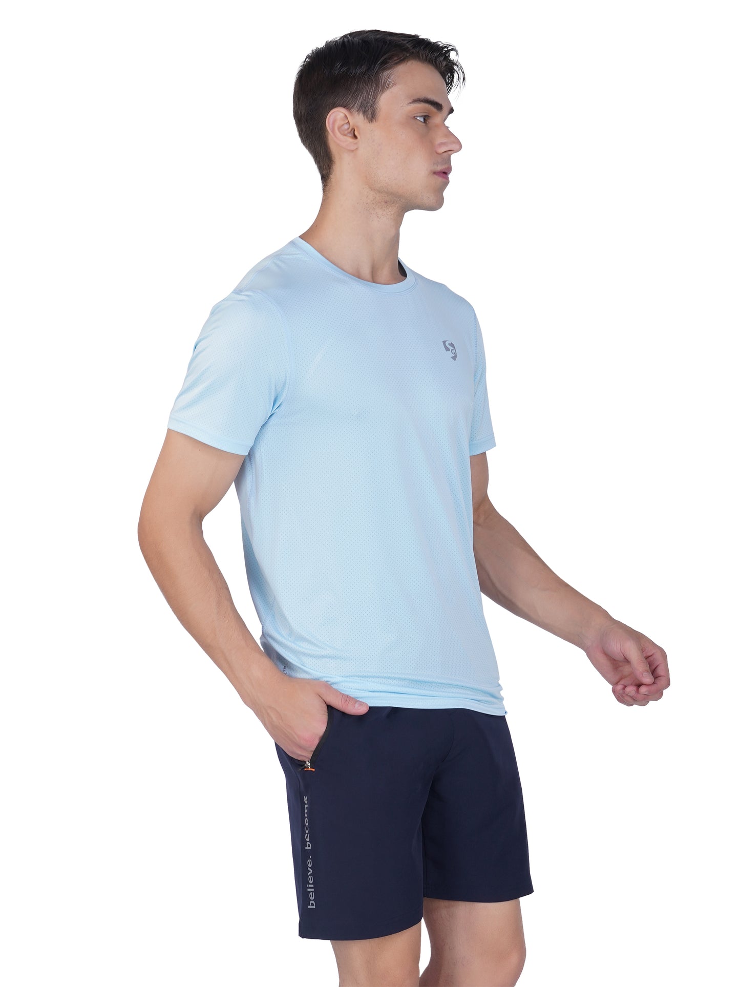 SG Men's Round Neck T-Shirt for Men & Boys | Ideal for Trail Running, Gym Fitness & Training, Jogging, Regular & Fashion Wear