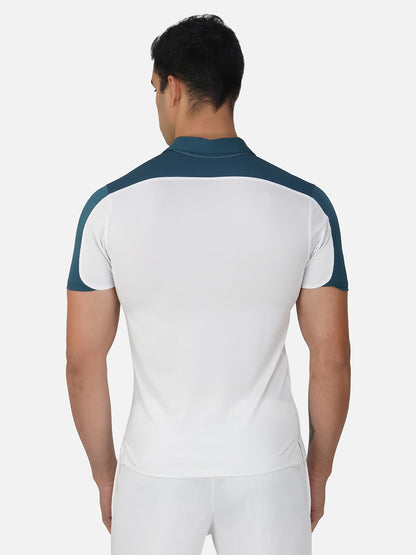 SG Regular Comfort Fit Polo T-Shirt For Mens & Boys, Light Grey/Skyblue & Marble White/Petrol | Ideal for Trail Running, Fitness & Training, Jogging, Gym Wear & Fashion Wear