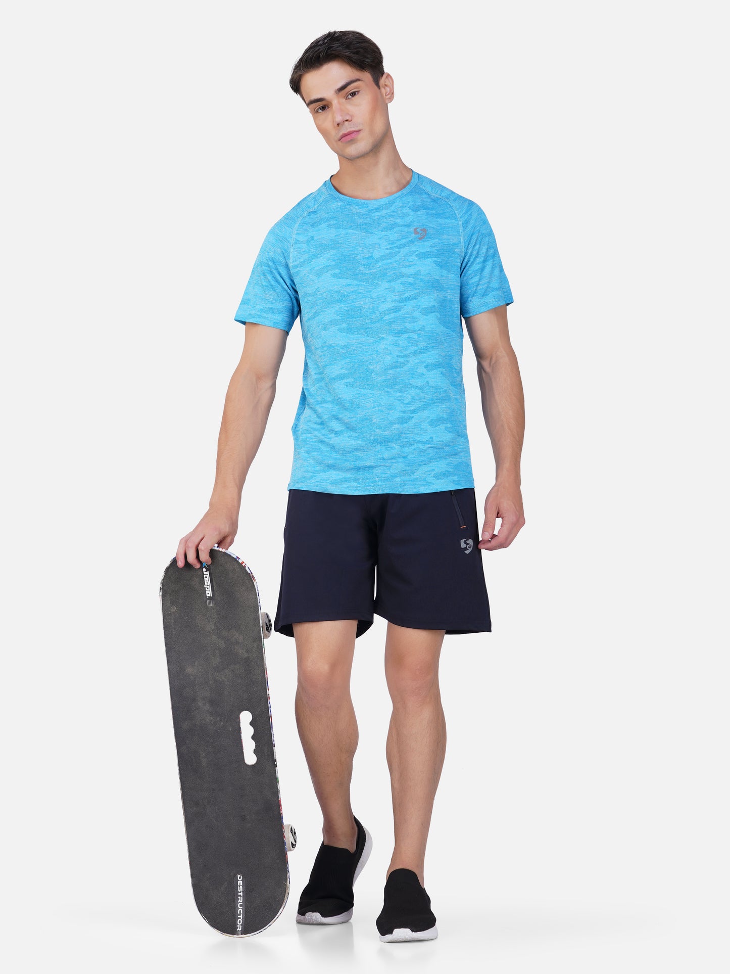 SG Men's Navy Shorts | Ideal for Trail Running, Fitness & Training, Jogging, Regular & Fashion Wear