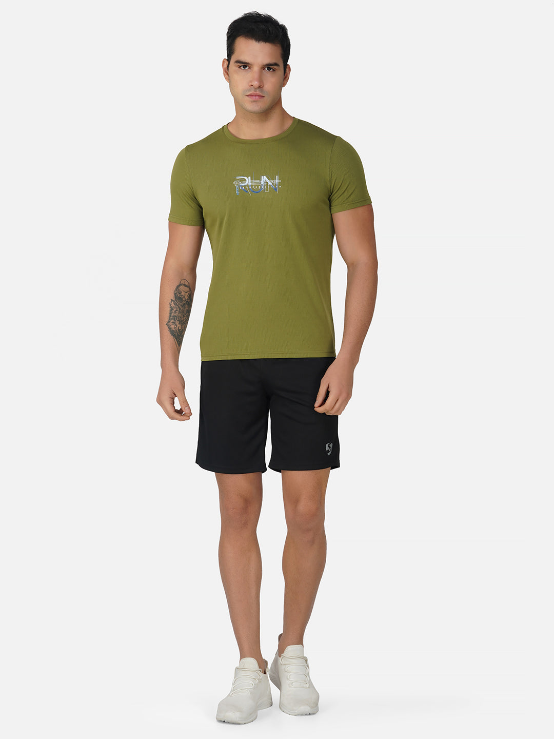 SG Round Neck Regular Comfort Fit T-Shirt For Mens & Boys, Red Paprika,Olive Green & Jet Black | Ideal for Trail Running, Fitness & Training, Jogging, Gym Wear & Fashion Wear