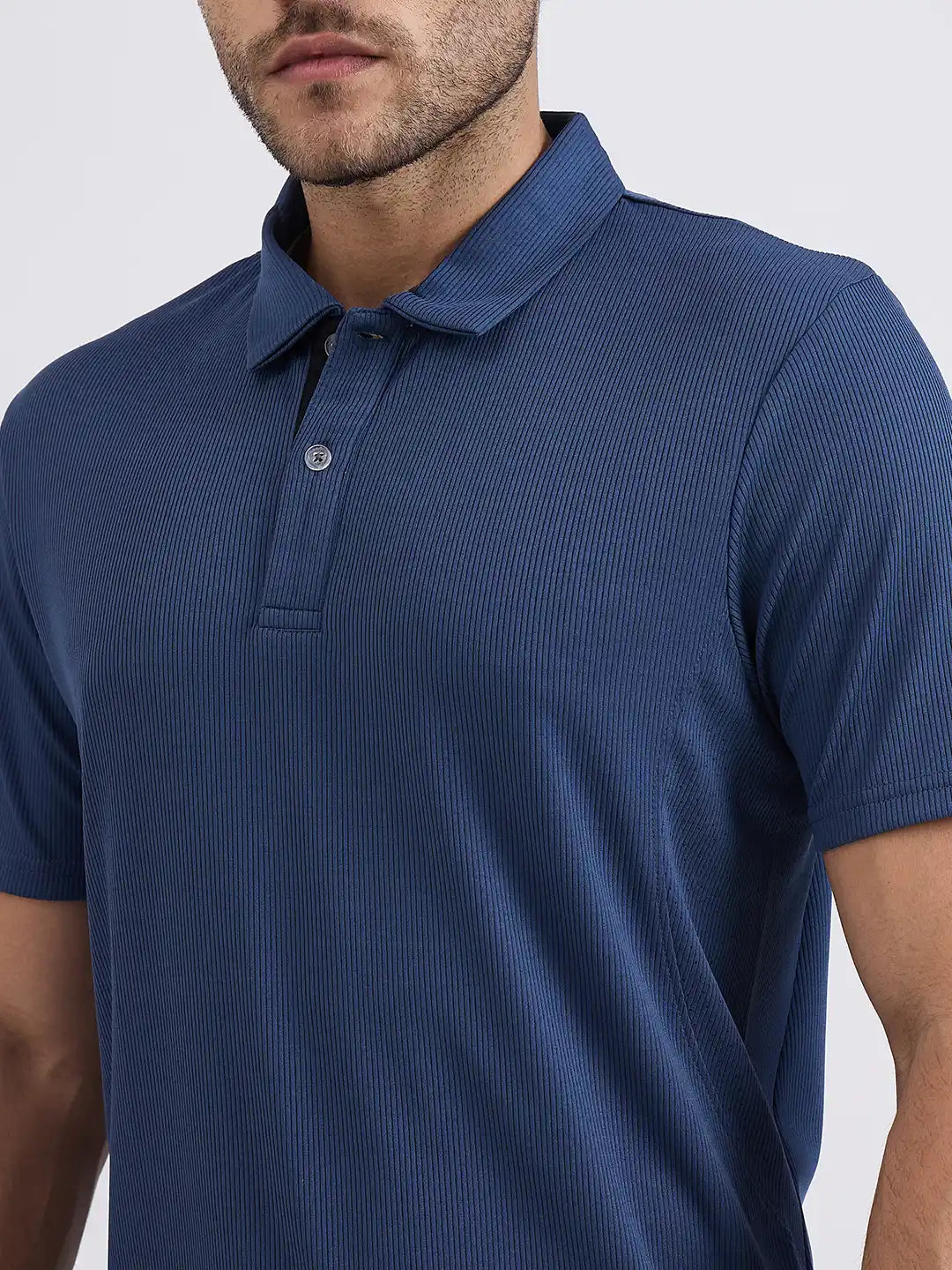 SG H1MP83861 Men Vintage Indigo Polo T-Shirt