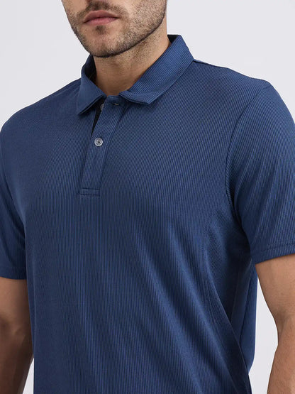 SG H1MP83861 Men Vintage Indigo Polo T-Shirt