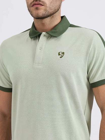 SG H2MP83821 Men Pista/Olive Polo T-Shirt