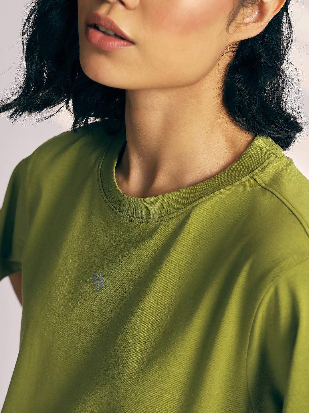 T-SHIRT WOMEN SG H3WT8299 OLIVE GREEN