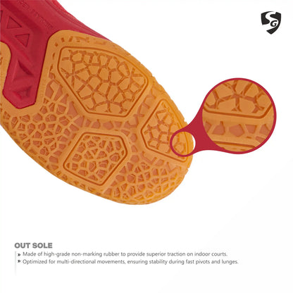 SG COURT PRO Shoes Red/Gold
