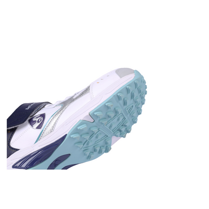 SG ARMOUR STUD Cricket Shoes in White/Navy/Teal – Your Ultimate Cricket Companion