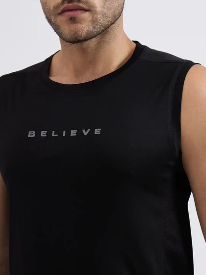 SG H1MV83631 Men Black T-Vest