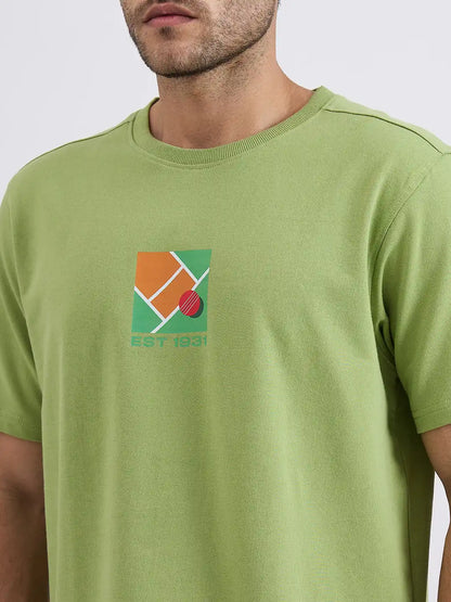 SG H1MT84172 Men Green T-Shirt