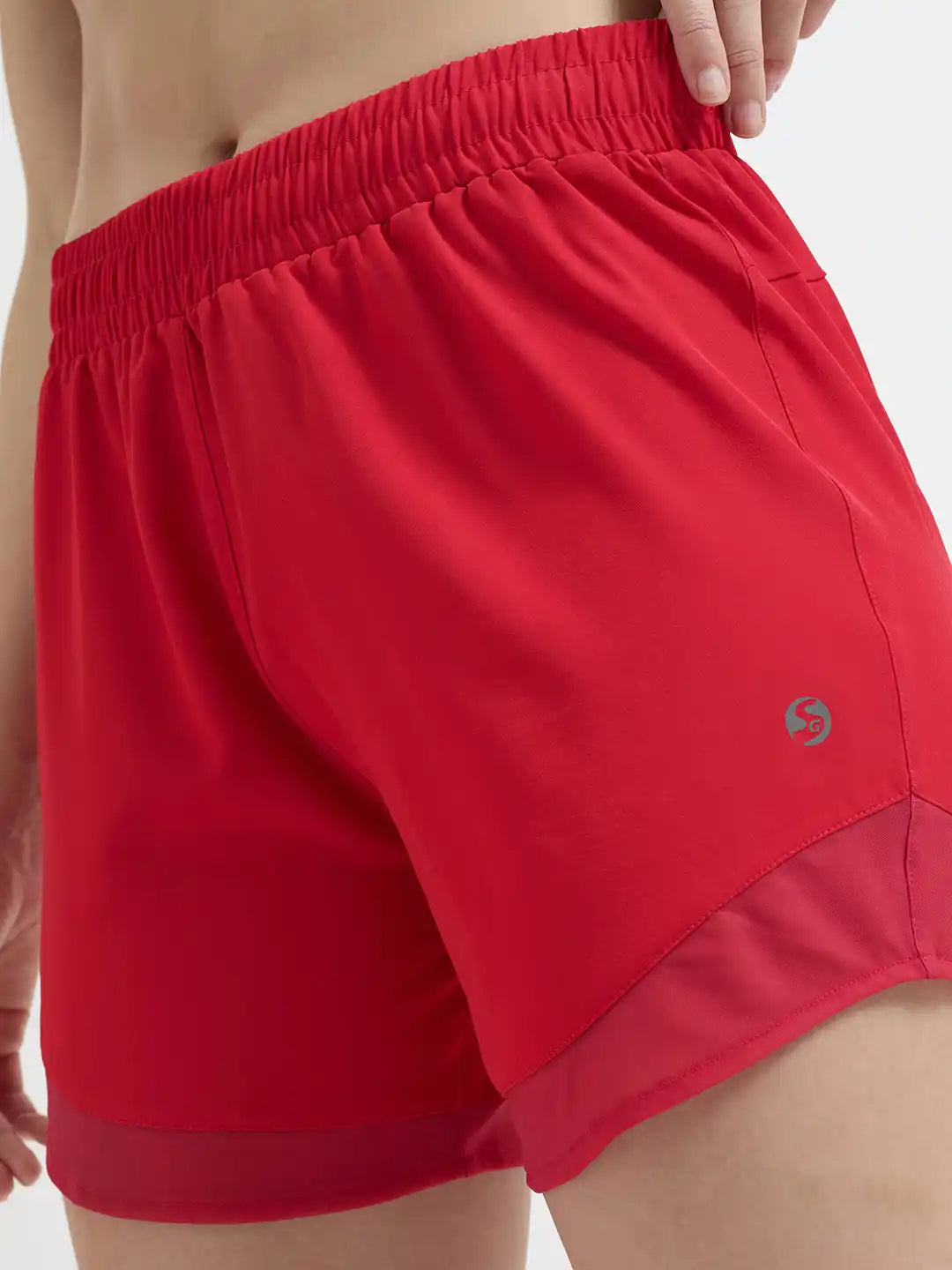 SG H1WS83301 Women Red Shorts