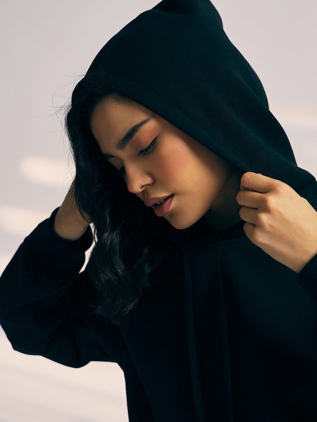 HOODIE WOMEN SG H4WH8293 BLACK