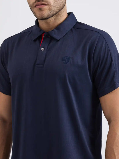 SG H2MP83851 Men Navy Polo T-Shirt