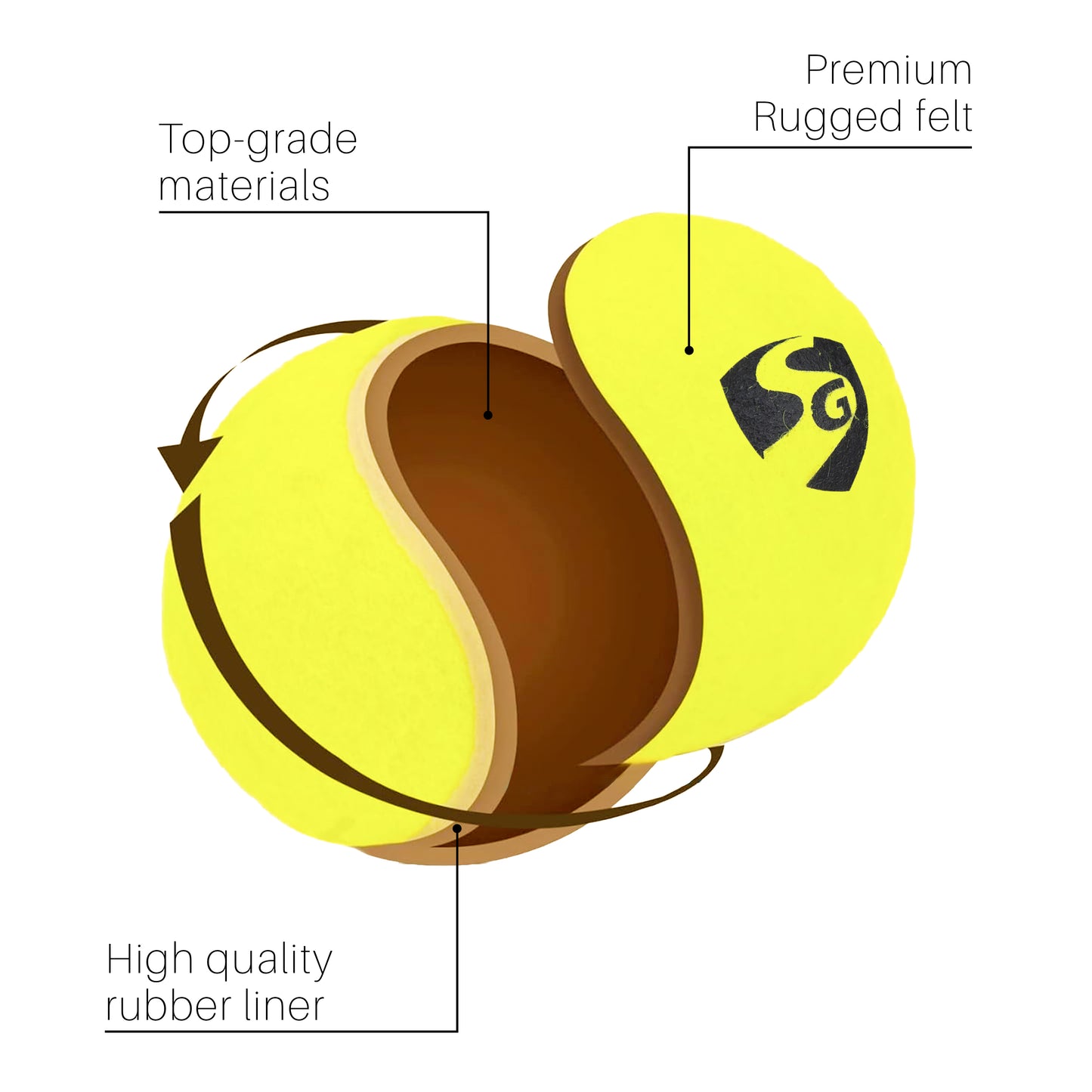 SG Endura Lite 2.0 Tennis Ball(Pack of 6)