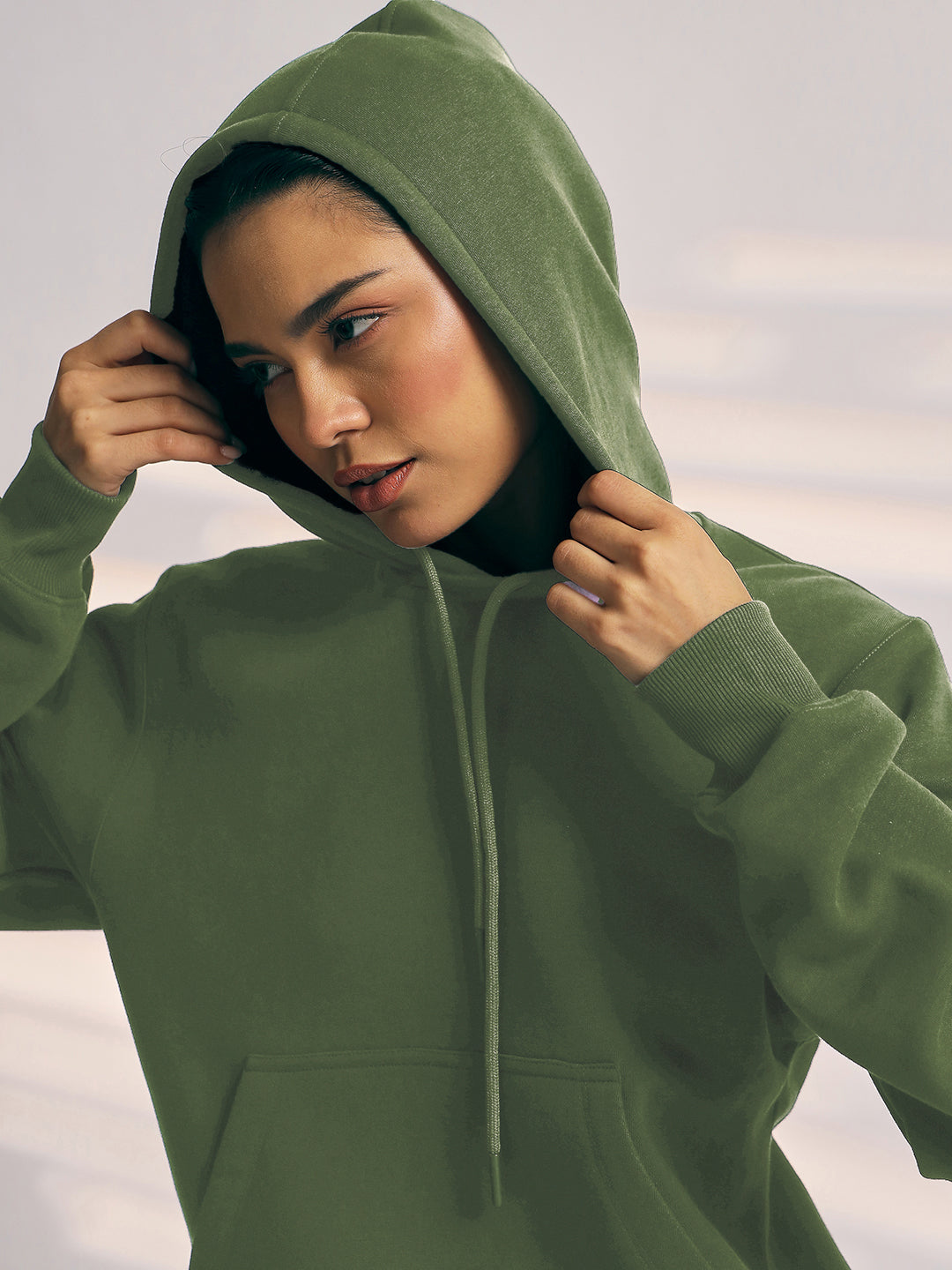 HOODIE WOMEN SG H4WH8293 SAGE