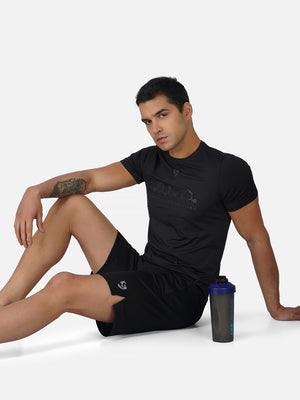 SG Round Neck Regular Comfort Fit T-Shirt For Mens & Boys, Cloudy Grey, Carbon Black, Deep Teal, Grey Blue | Ideal for Trail Running, Fitness & Training, Jogging, Gym Wear & Fashion Wear