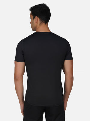 SG Round Neck Regular Comfort Fit T-Shirt For Mens & Boys, Cloudy Grey, Carbon Black, Deep Teal, Grey Blue | Ideal for Trail Running, Fitness & Training, Jogging, Gym Wear & Fashion Wear