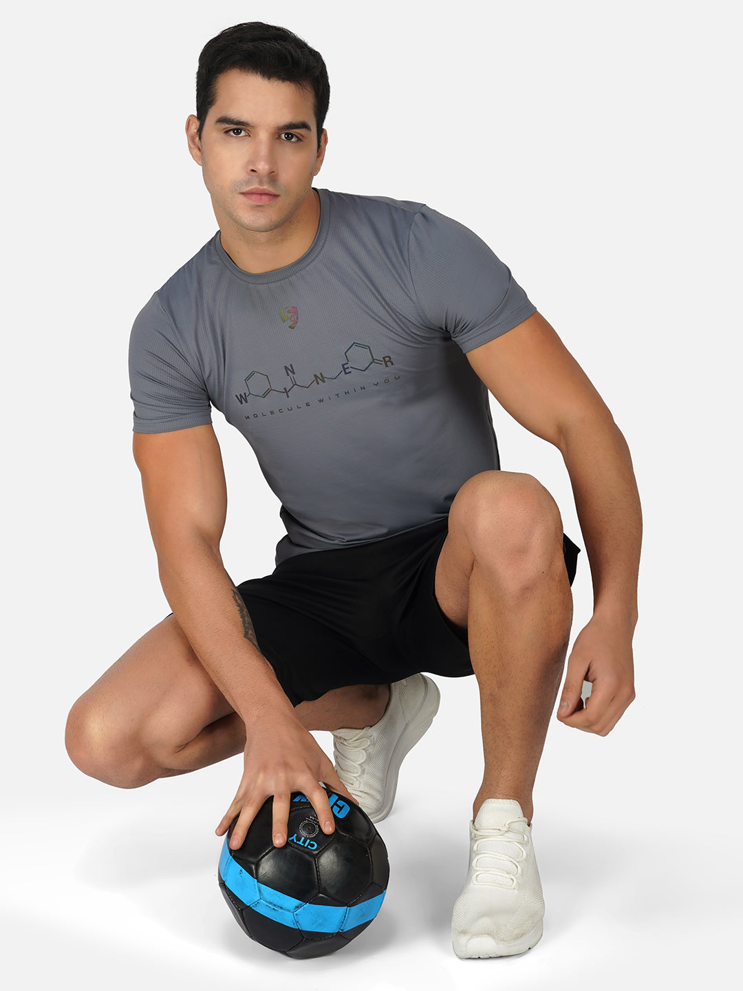 SG Round Neck Regular Comfort Fit T-Shirt For Mens & Boys, Cloudy Grey, Carbon Black, Deep Teal, Grey Blue | Ideal for Trail Running, Fitness & Training, Jogging, Gym Wear & Fashion Wear