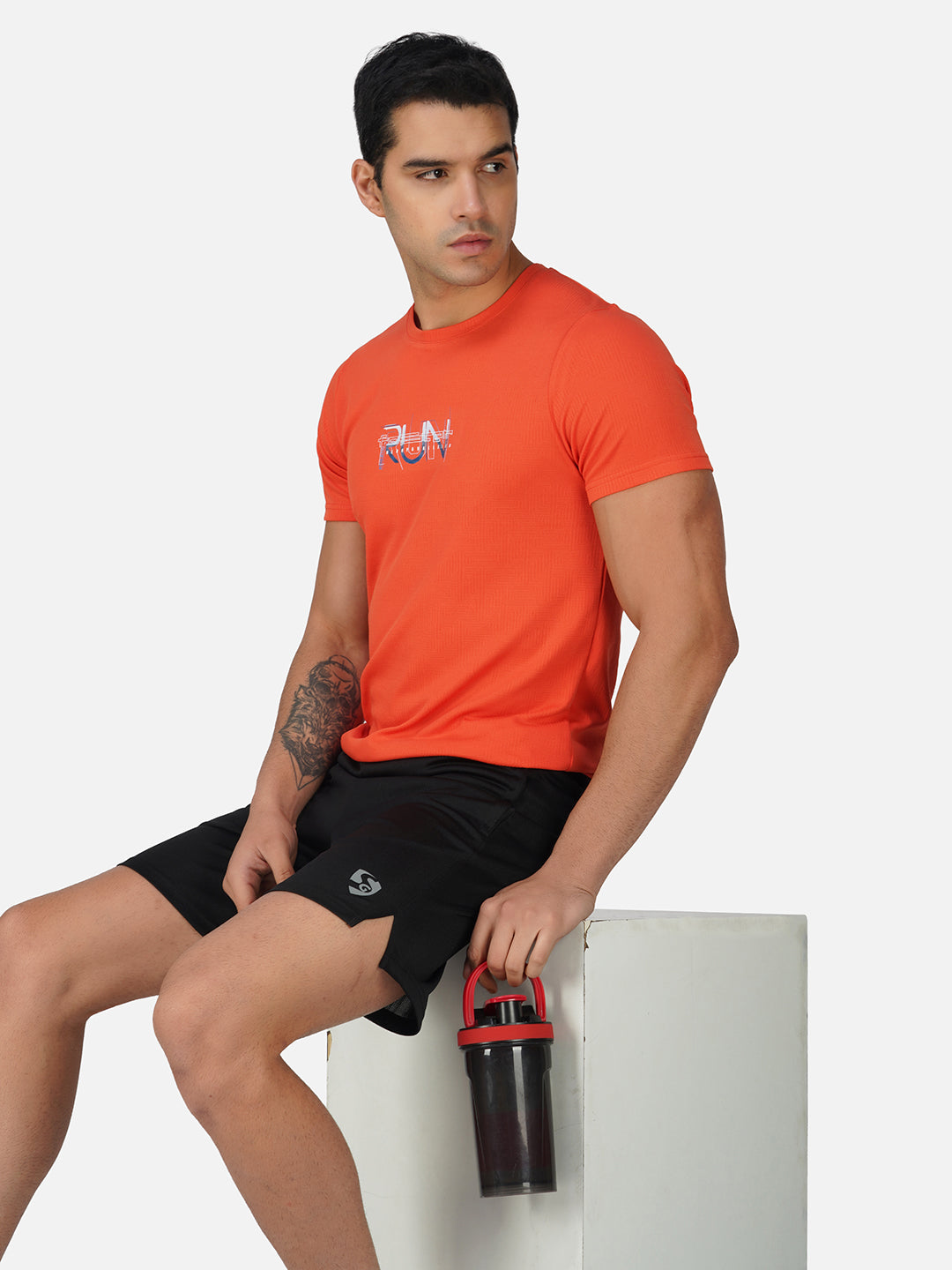 SG Round Neck Regular Comfort Fit T-Shirt For Mens & Boys, Red Paprika, Olive Green & Jet Black | Ideal for Trail Running, Fitness & Training, Jogging, Gym Wear & Fashion Wear