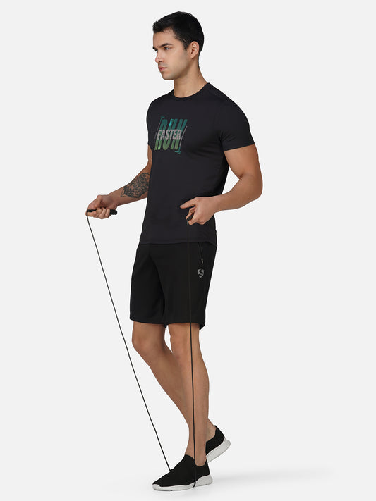 SG Men's Regular Comfort Fit Sports Shorts for Mens & Boys | Ideal for Trail Running, Gym Fitness & Training, Jogging, Regular & Fashion Wear, DEEP BLACK / ROYAL
