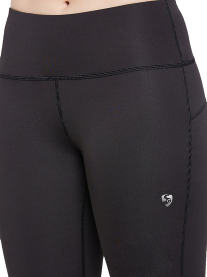 SG Women's Black Tights | Ideal for Trail Running, Fitness & Training, Jogging, Regular & Fashion Wear