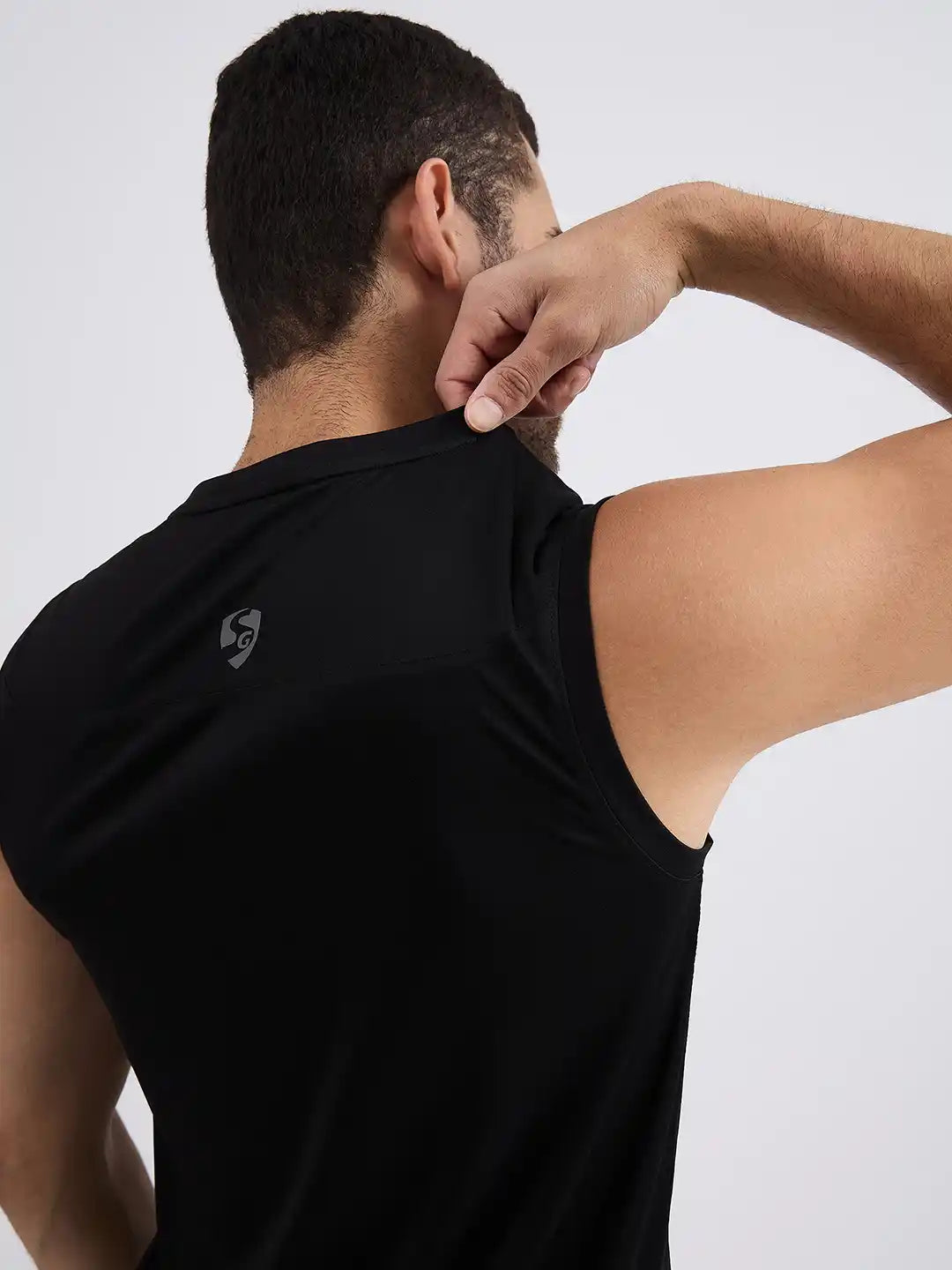 SG H1MV83631 Men Black T-Vest