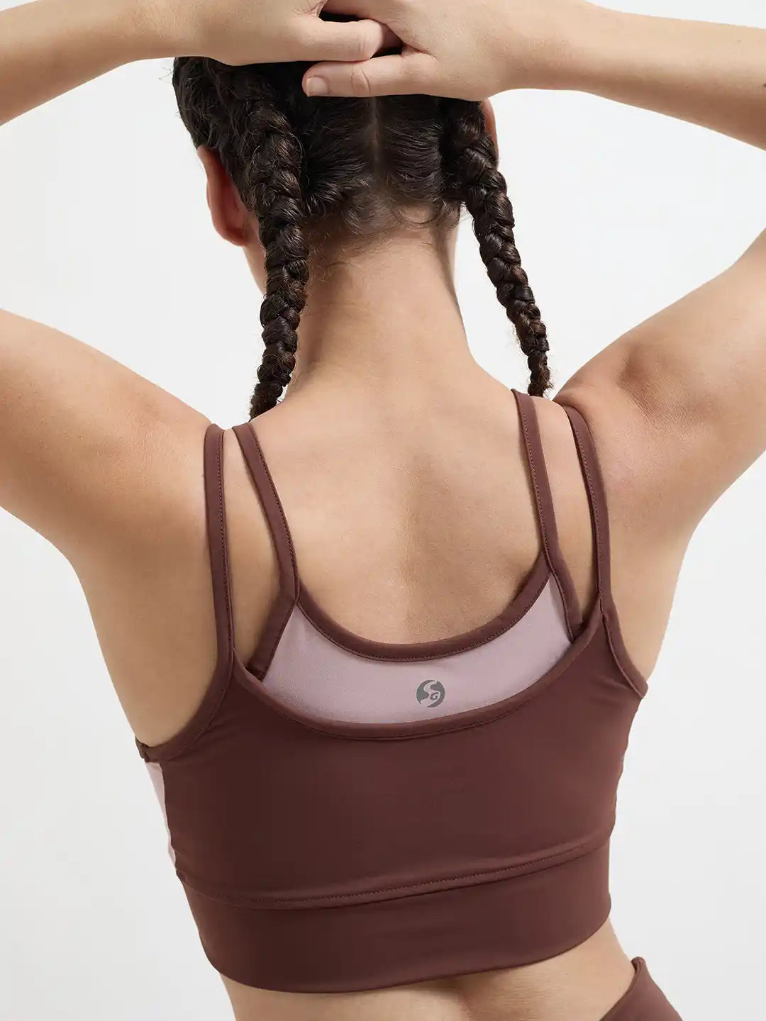 SG H1WSB83321 Women Brown Sports Bra