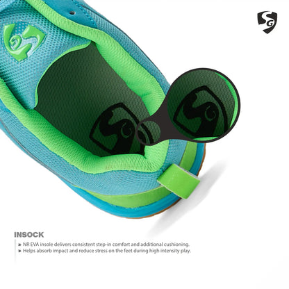 SG COURT PRO Shoes Aqua/Lime Green