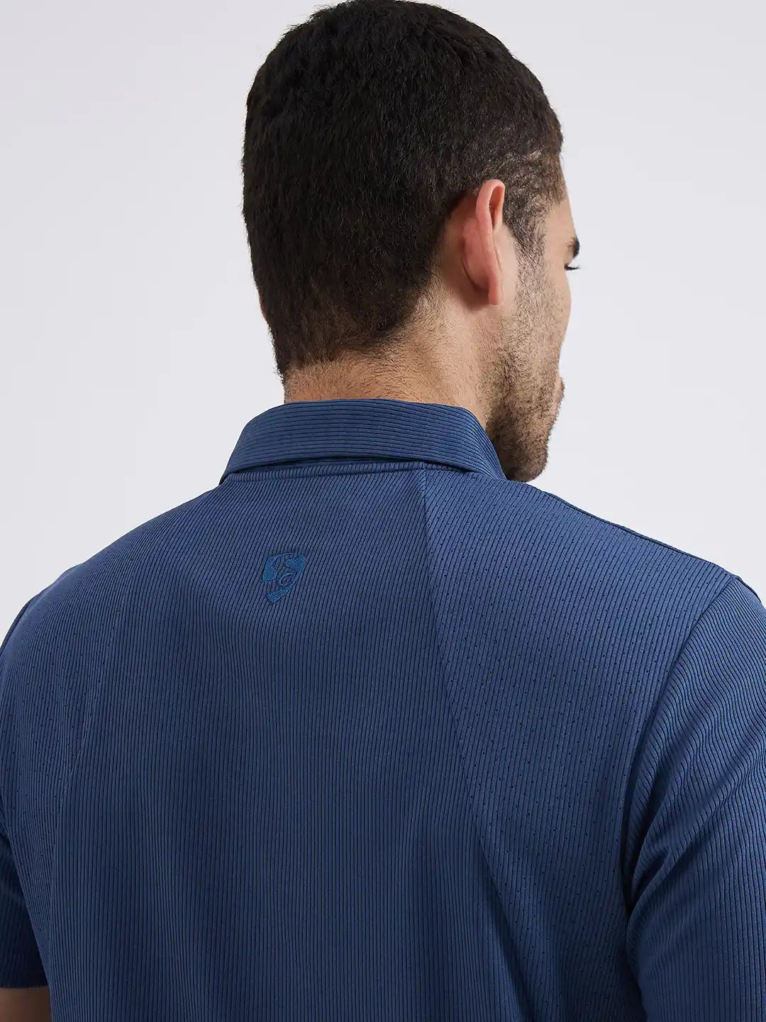 SG H1MP83861 Men Vintage Indigo Polo T-Shirt